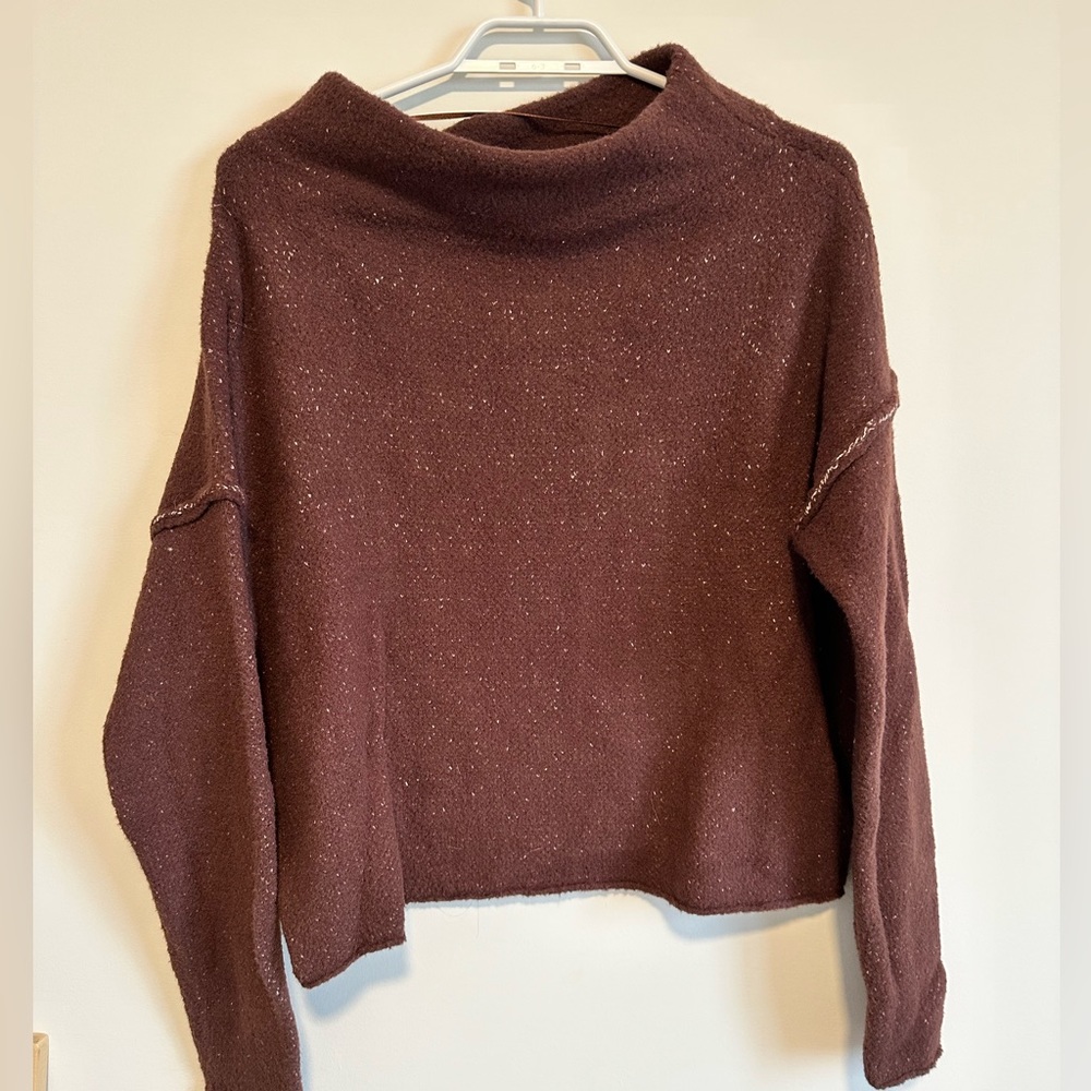 Free People slouchy boat neck sweater size S